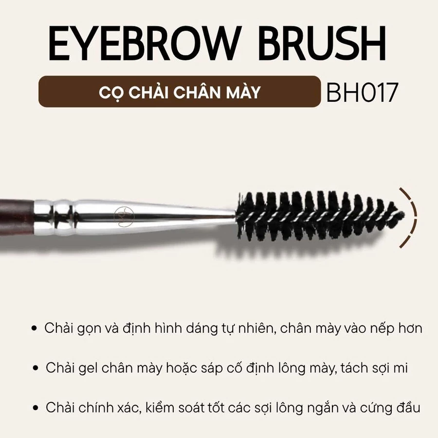 Cọ chải mày và mi cuốn xoắn Bh Cosmetics Eyebrow Brush BH017